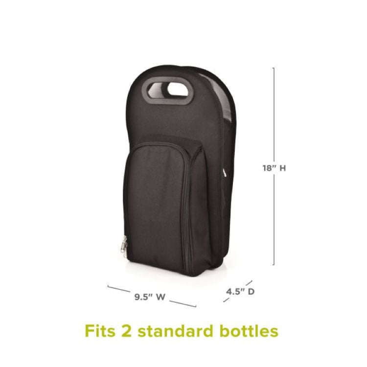 Insulated 2-Bottle Tote Set